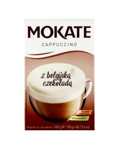 MOKATE Cappuccino with Belgium Chocolate box 160g