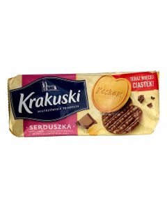 BAHLSEN KRAKUSKI heart-shaped biscuits in milk chocolate 171g